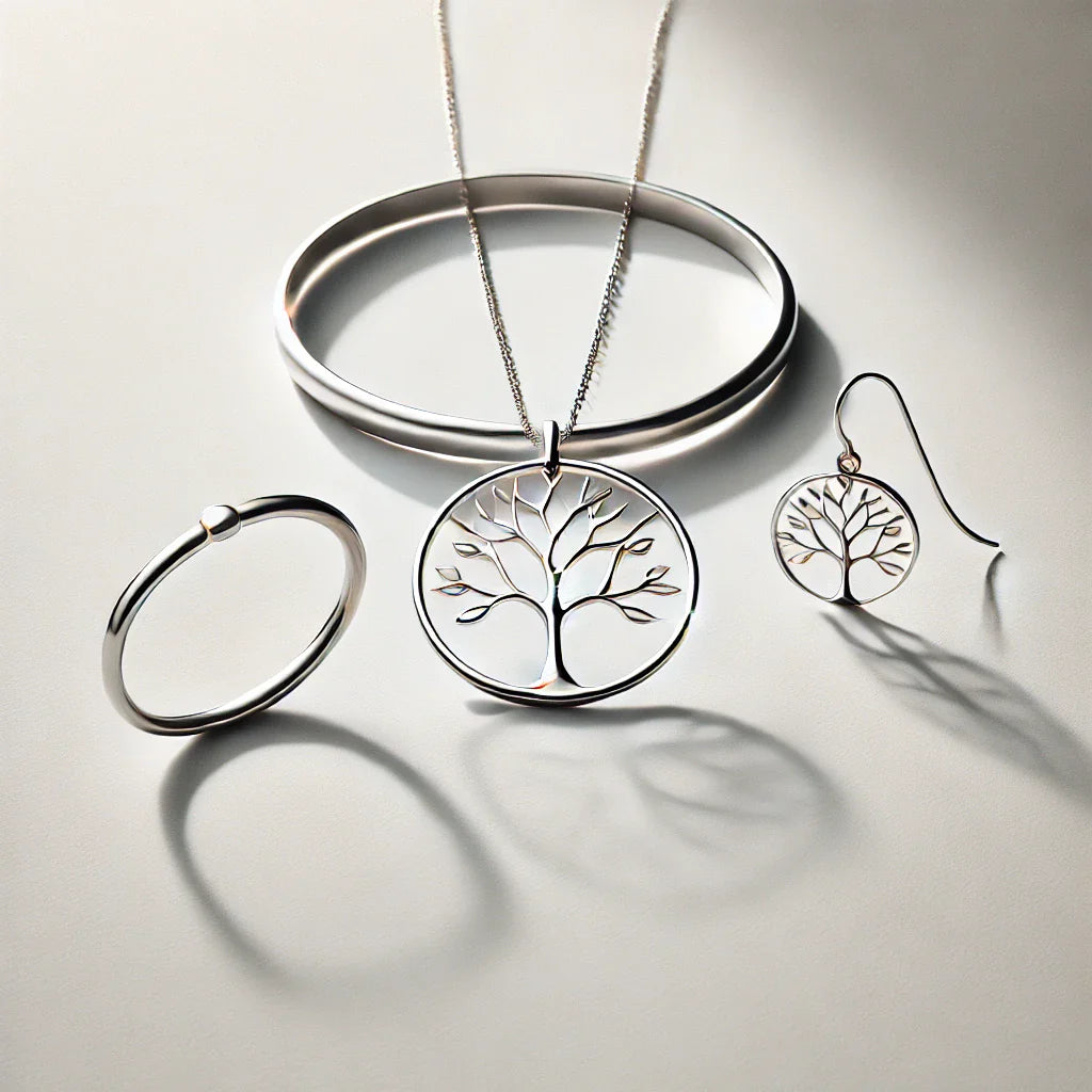 Des bijoux Arbre de Vie délicats et minimalistes, parfaits pour un style simple et élégant.
