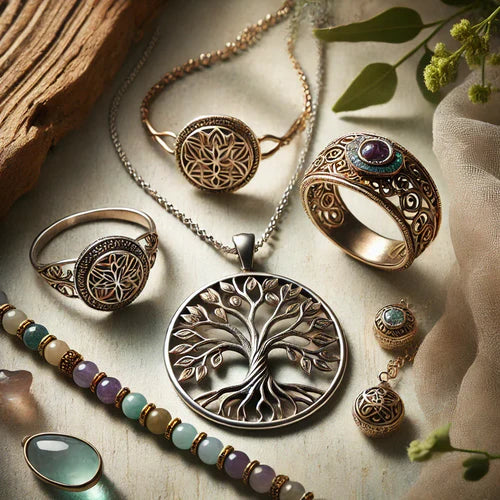 Bijou arbre et fleur de vie