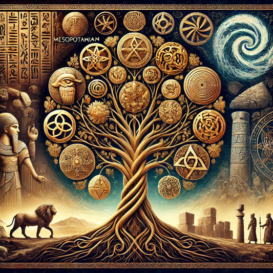Un Arbre de Vie symbolisant son influence historique, mêlant les traditions spirituelles et artistiques de diverses civilisations.
