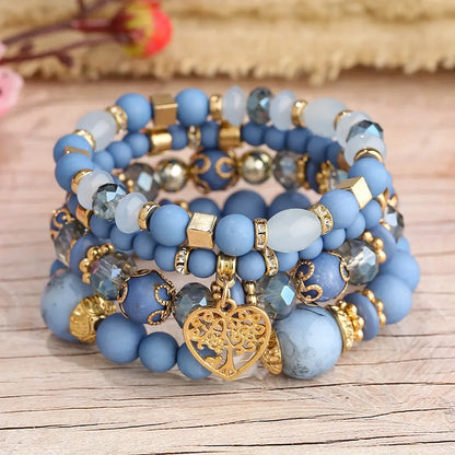 Bracelets perle bleu