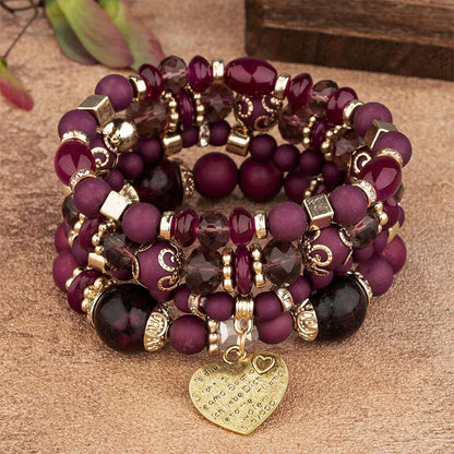 Bracelets perle violette