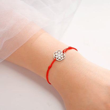 Bracelet cordon - fleur de vie